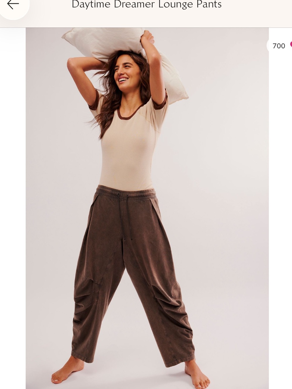 Free People Daytime Dreamer Lounge Pants washed black